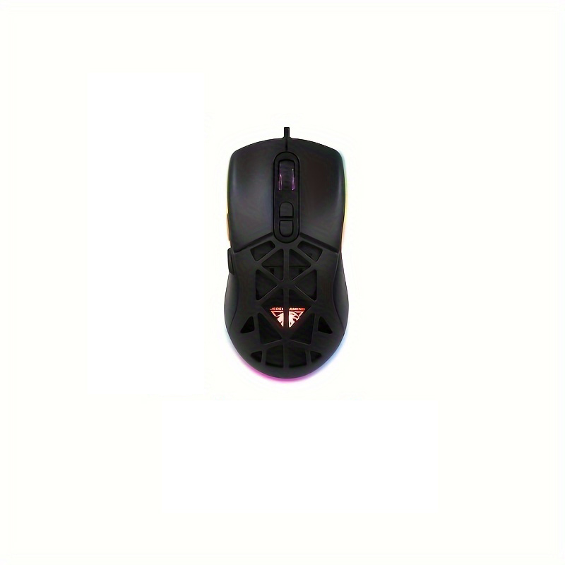 เมาส์เกมมิ่งออปติคอลมีสาย ฝาครอบหลังถอดออกได้ แม่เหล็ก พร้อมไฟ RGB สําหรับคอมพิวเตอร์ตั้งโต๊ะ