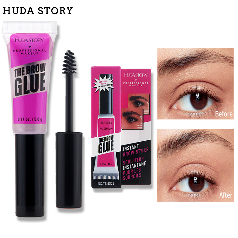 กาวติดคิ ้ วจัดแต ่ งทรงผม BROWGLUE โปร ่ งใสกันน ้ ํา Wild Eyebrow Cream Eyebrow Shaping กาวธรรมชาติยาวนาน