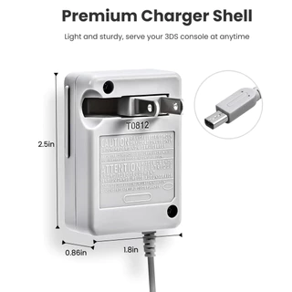 3DS Charger สําหรับ Nintendo 3DS/DSi/DSi XL/2DS/2DS XL/ใหม่ 3DS XL 100-240V Wall Plug อะแดปเตอร์