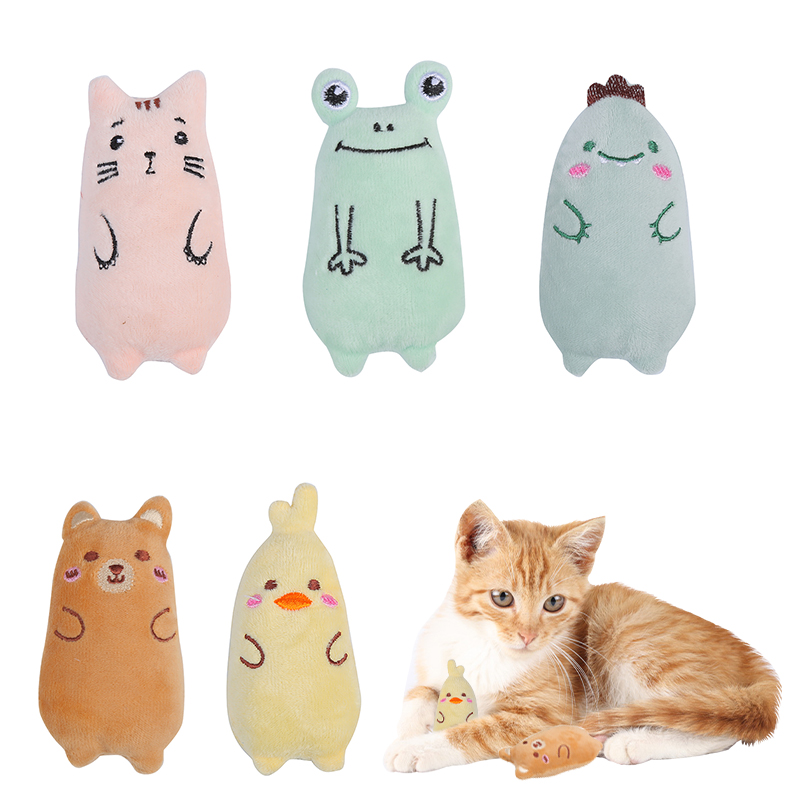 ของเล่นตุ๊กตา รูปสัตว์น่ารัก แบบโต้ตอบ กันกัด สําหรับสัตว์เลี้ยง แมว