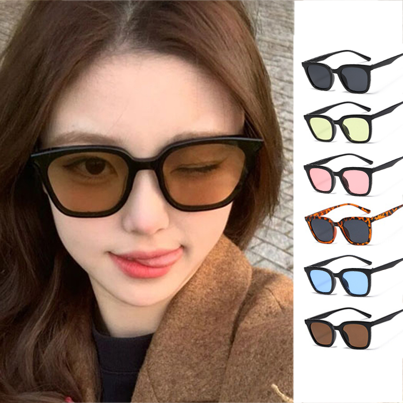 Cod สไตล์เกาหลี Square ผู้หญิงแว่นตากันแดดสีสันสดใสกลางแจ้งสําหรับผู้หญิงผู้ชาย Retro Candy Color Shades ฤดูร้อนชายหาดแว่นตากันแดด