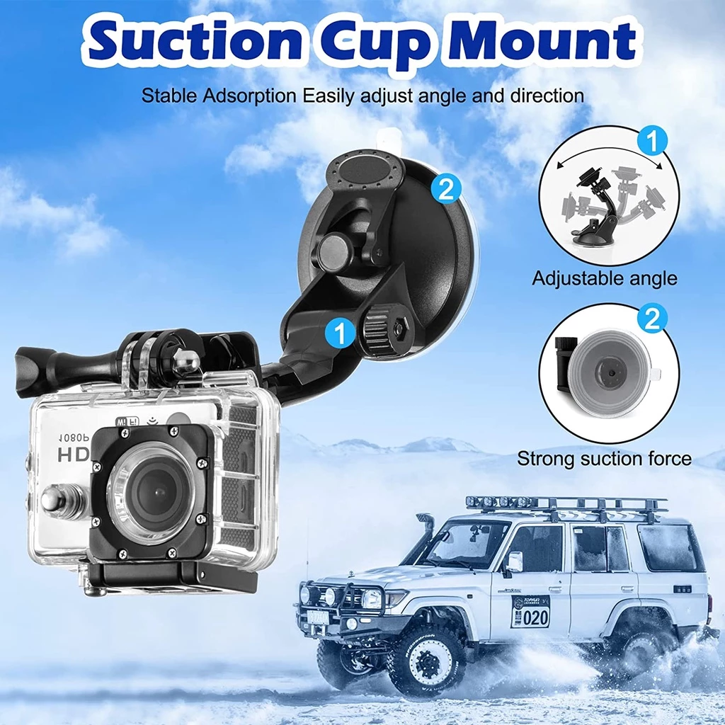 14-in-1 Action กล้องชุดอุปกรณ์เสริมสําหรับ GoPro 12 11 10 9 8 7 6 5 4 3 + 2 1 DJI Insta360 SJCAM Yi อุปกรณ์เสริมชุด thumbnail 4