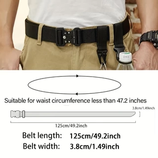 ยุทธวิธี Quick Release เข็มขัดไนลอนนุ่มทนทาน Unisex เดินป่ากลางแจ้ง Gym Camping