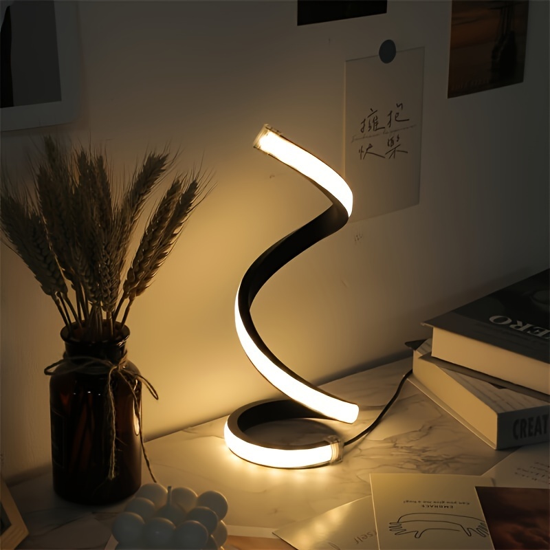 1 PC Simple Three-Tone Light USB โคมไฟตั ้ งโต ๊ ะห ้ องนอนเดสก ์ ท ็ อป Night Light