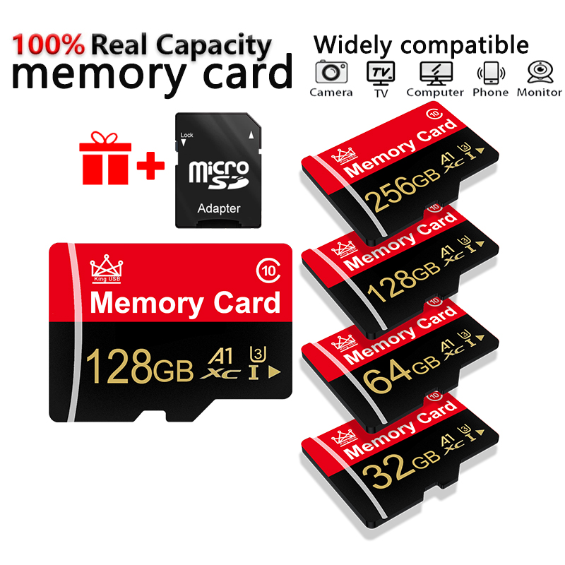 การ์ดจัดเก็บข้อมูลของแท้ 128GB 64GB 32GB 16GB 8GB การ์ด Micro TF SD ความเร็วสูง Class 10 U3 TF เหมาะสําหรับโทรศัพท์มือถือ คอมพิวเตอร์ กล้อง เกม Ps4 Ps5