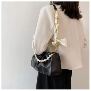 Luxury Cloud กระเป๋าสะพายผู้หญิง 2025 Pearl Pleated BV สไตล์ Underarm Purse ปีใหม่และวันวาเลนไทน์