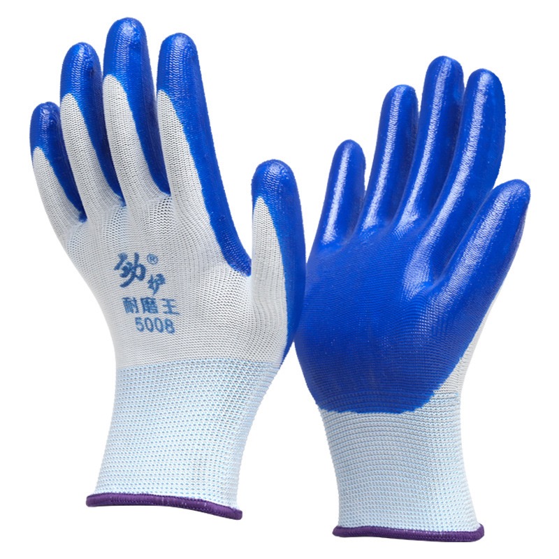 12 คู่ถุงมือ PU Rubberized/Sarung Tangan Getah Dan Kain ไนไตรล์โฟมเคลือบถุงมือทํางาน/ถุงมือนิรภัยแรงงาน Protecti บน Immersion ยางสวนถุงมือ