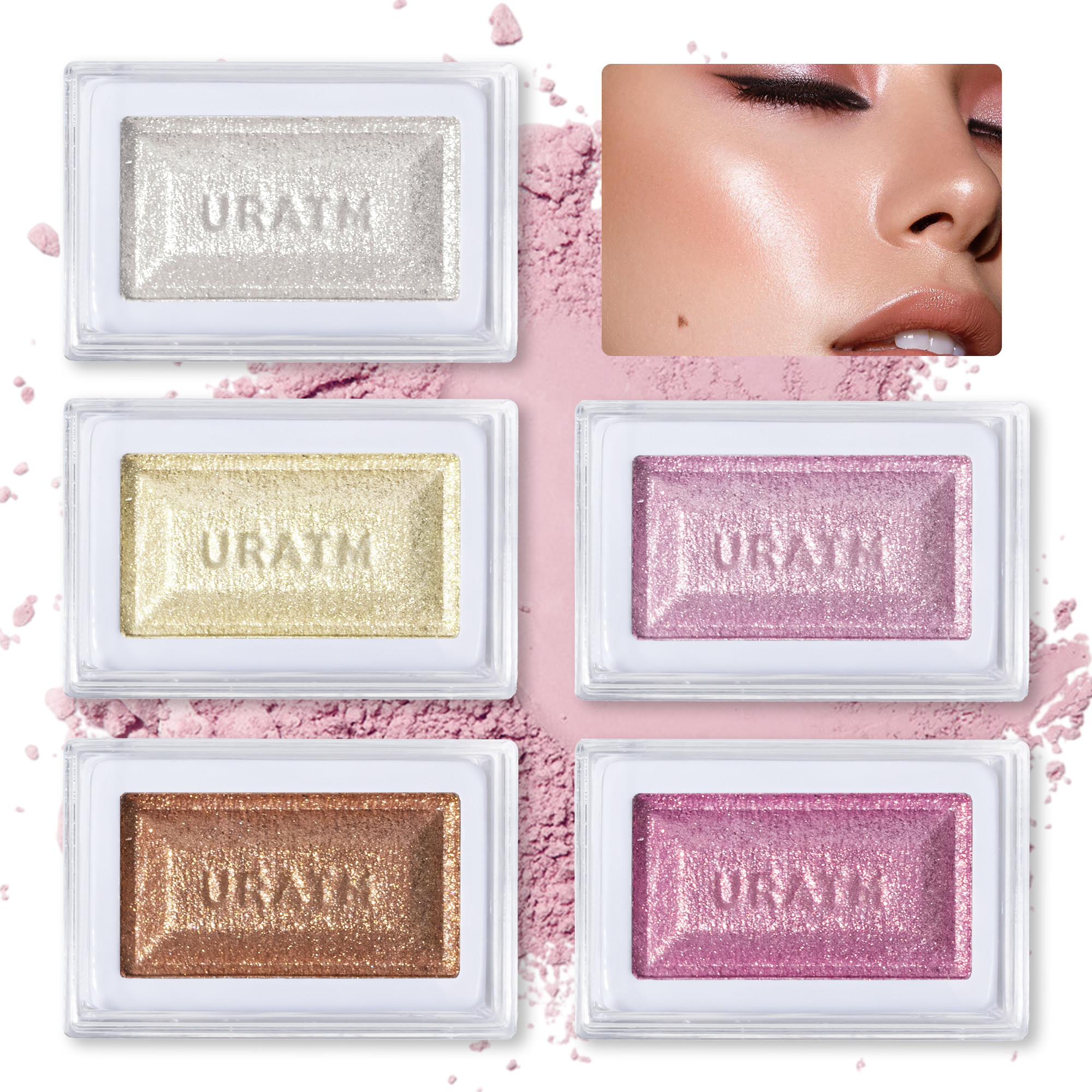 Monochrome Matte Highlight Eyeshadow Powder Delicate Long-lasting Color Natural Brightening และ Contouring Eye Makeup Palette