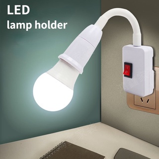 LED Plug-In Night Light โคมไฟติดผนังข้างเตียงประหยัดพลังงานพร้อมสวิตช์ (ไม่มีหลอดไฟ)