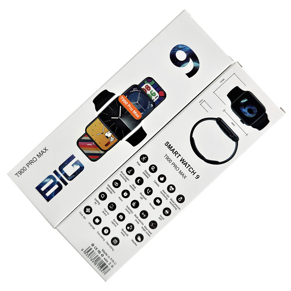 SmartWatch T900 Pro Max Watch 9 ชาร์จไร้สาย 1.75 นิ้ว Bluetooth Call Smart Watch