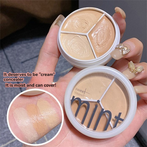 คอนซีลเลอร์ ปกปิดรอยสิว รอยคล้ําใต้ตา รอยแตก ร่องลึก ครีมรองพื้น ไม่ลอกออก Ma สามสี