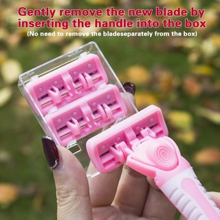 เครื่องโกนหนวดสําหรับผู้หญิงสําหรับผิวบอบบาง – เครื่องมือคู่มือ 6 ใบมีดสําหรับกําจัดขนบิกินี่