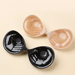 ​​3 ซม.หนา Push Up ซิลิโคน Bra Strapless Self กาวนํากลับมาใช้ใหม่