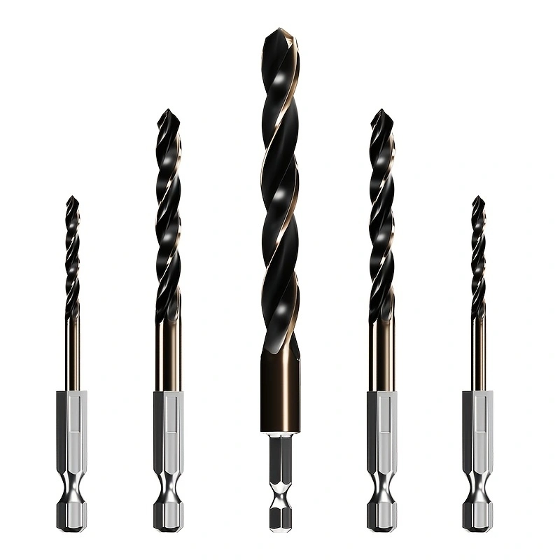 Hex Shank Cobalt เมตริกสว่านชุด 6 ชิ้น (3 มม.-10 มม.), เปลี่ยนด่วนความเร็วสูงเหล็กผลกระทบไดร์เวอร์ Hex ดอกสว่านสําหรับโลหะ, เหล็ก, ไม้, พลาสติก, อลูมิเนียมอัลลอยด์