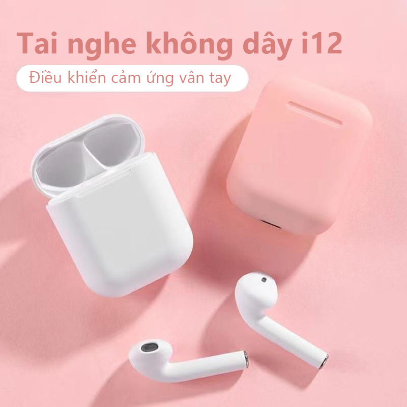 ฉัน12 TWS ชุดหูฟังบลูทูธไร้สายพร้อมไมโครโฟนในหูหูฟังสําหรับเล่นเกมกีฬาที่สะดวกสบาย