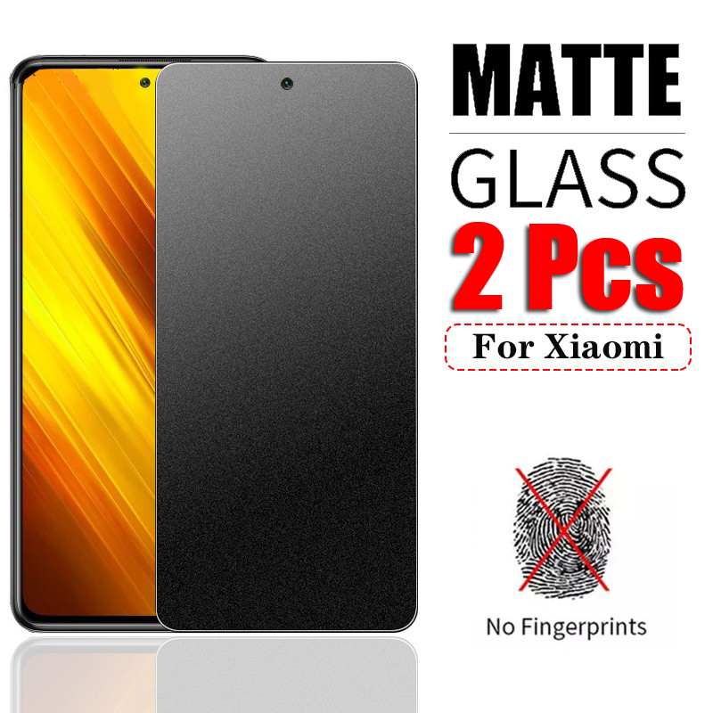 2pcs Matte กระจกนิรภัยสําหรับ Poco F3 F4 M3 M4 X3 X4 Redmi หมายเหตุ 9 9S 10 10A 10C 10S 11 11S 12 Pro Max GT NFC 5G ฝาครอบป ้ องกันหน ้ าจอ
