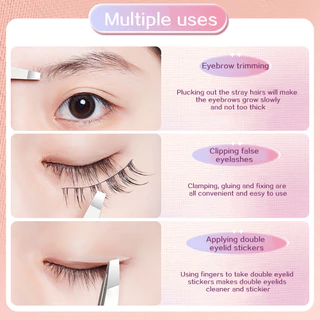 GECOMO Tip Slant Tweezer – แหนบสแตนเลสที่มีความแม่นยําสําหรับการกําจัดขนคิ้ว