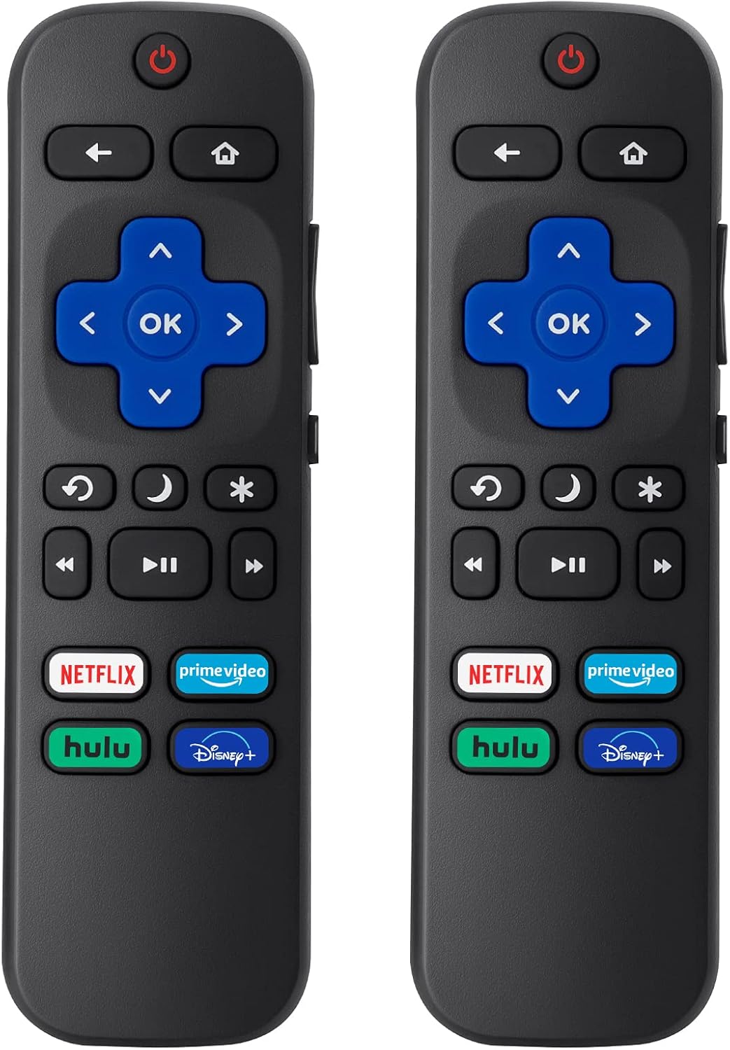 Roku TV (แพ็คเกจ 2 ชิ้น) รีโมทคอนโทรลทดแทนสําหรับ TCL Roku/Hisense Roku/Onn Roku (ไม่เหมาะสําหรับ Ro