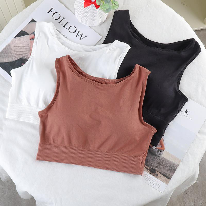 เสื้อกล้ามกีฬาโยคะ กันกระแทก พร้อมแผ่นรองหน้าอก ไม่มีโครงเหล็ก สําหรับผู้หญิง