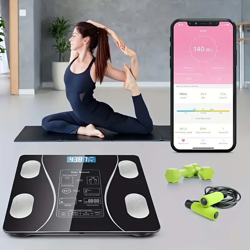 1 PC Body Fat Scale สมาร์ทไร้สายดิจิตอลห้องน้ําเครื่องชั่งน้ําหนัก Body Composition Analyzer พร้อมสมาร์ทโฟน App บลูทูธที่รองรับ
