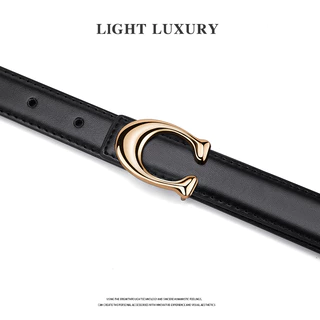 Womens Elegant Slim Minimalist Alloy Buckle Belt อินเทรนด์ Chic อเนกประสงค์สําหรับชุดเดรสกางเกงยีนส์สวมใส่ทุกวัน