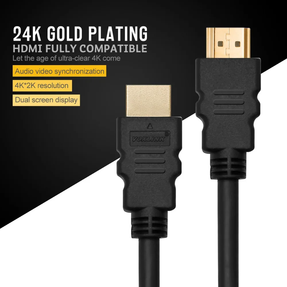 [Shopee Choice] สาย HDMI สายวิดีโอ ชุบทอง 1.4 4K 1080P 3D สําหรับ HDTV Splitter Switcher 0.3m 1m 1.5m สาย HDMI to HDMI