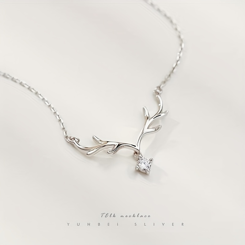 Elegant Forest Deer Horn สร้อยคอแฟชั่น Clavicle Chain สําหรับ Christmas Party วันเกิดวันวาเลนไทน์คนรักของขวัญ