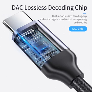 Essager สายเคเบิลอะแดปเตอร์ 3.5 มม. AUX เป็น USB C 3.5 ตัวแปลงเสียงหูฟังพร้อม DAC