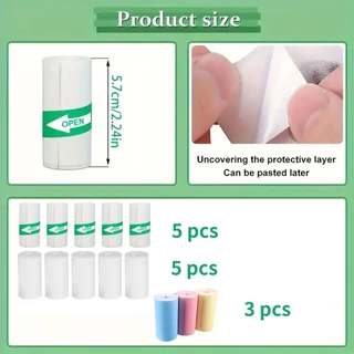 การพิมพ์กระดาษความร้อน 57x25มม สติกเกอร์กาวในตัวสําหรับบลูทูธเครื่องพิมพ์ขนาดเล็กง่ายต่อการพกพา