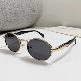 2025 แว่นกันแดดโลหะรูปไข่ - แฟชั่น Retro UV400 Cat-Eye Shades สําหรับผู้หญิง