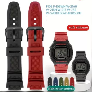 สายยาง 18 มม. แบบใหม่สุดทันสมัย สำหรับนาฬิกา Casio รุ่น W-218h F-108 AE1200 1300 AE-1500 W-752H