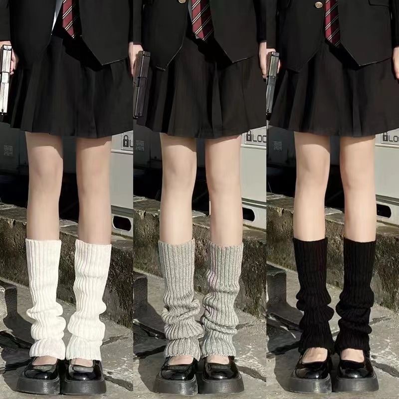 ทอด้ายกองถุงเท้าสีทึบทุกการแข่งขัน jk ขาสวยตัด Slimmer ดูถุงเท้าขาครอบคลุม