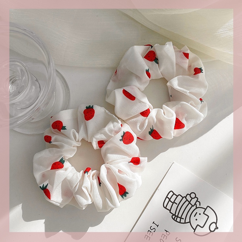 2024 สไตล์ใหม่ Love Chiffon Scrunchy ชุด Handmade Bulk แหวนผมผู้หญิง