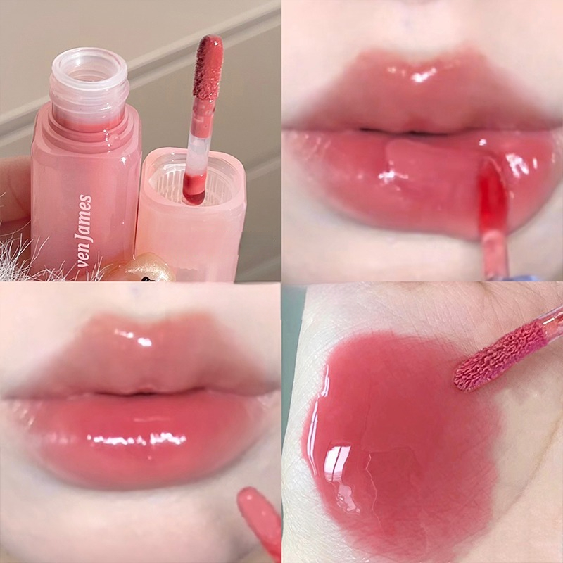 Big Ice Bucket Mirror Lip Glaze Long-Lasting Moisturizing Toot Lip Gloss White น้ําเดือดเปิดเผย Tender Lip Glaze St