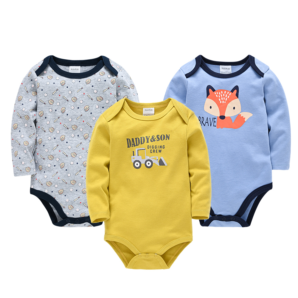 3 ชิ้นเด็กทารกชุดบอดี้สูทชุดเด็ก Rompers ผ้าฝ้าย 100% การ์ตูนการพิมพ์เสื้อผ้าเด็กน่ารักสําหรับทารกแรกเกิด 24 M