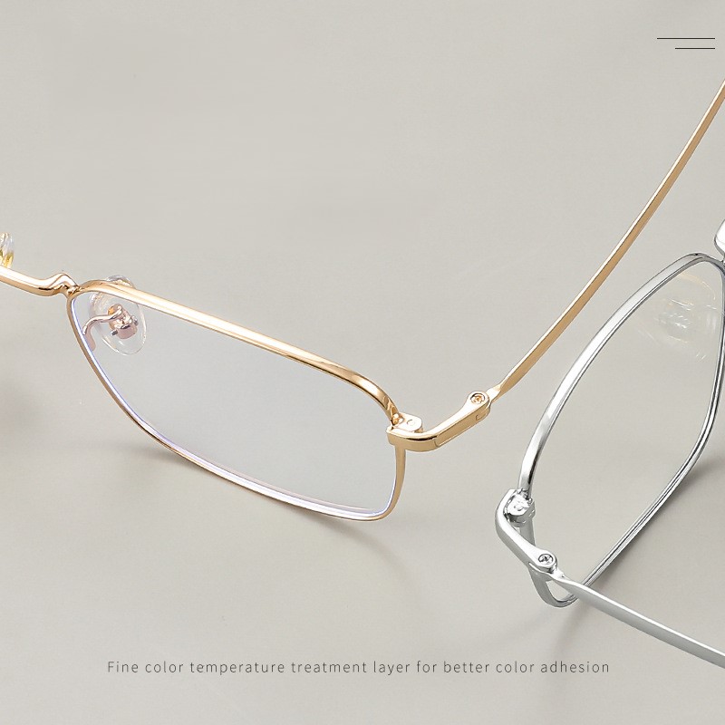 แว่นตาป้องกันแสงสีฟ้าสีทองมีสไตล์สําหรับผู้ชาย: แว่นตาย้อนยุคเป็นศูนย์สําหรับสํานักงานและของใช้ประจําวัน - รูปที่ 4