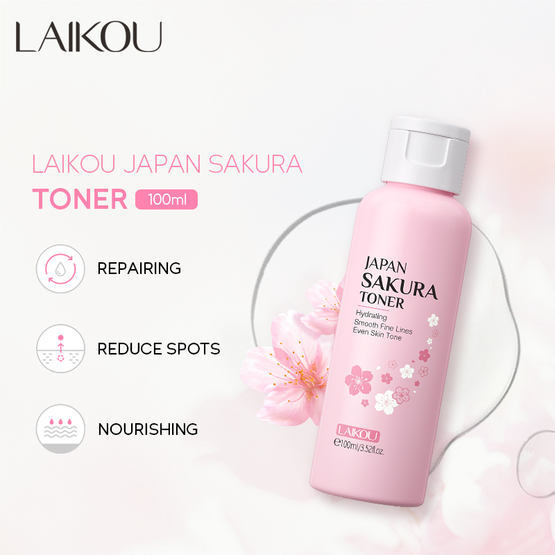 Laikou Sakura Face Toner Cherry Blossoms Nourishing ลดจุดด่างดํา Rejuvenating Firming (100ml)