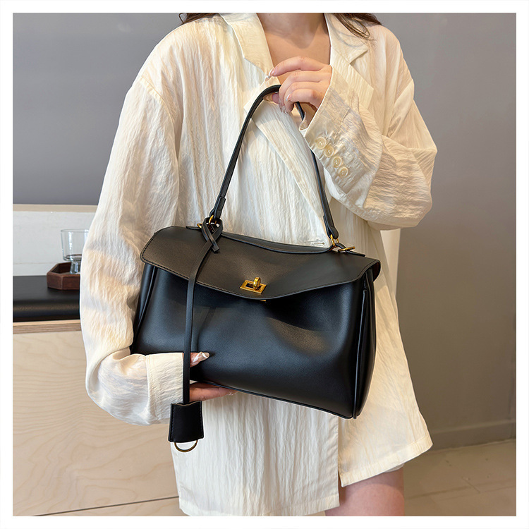 High-end พื้นผิวพื้นผิวนุ่มเรียบง่ายใต้วงแขนกระเป๋าสีธรรมดาสไตล์ใหม่ขนาดใหญ่-ความจุ Tote กระเป๋า Commuter กระเป๋าสะพายกระเป๋า Messenger เหมาะสําหรับพจนานุกรม