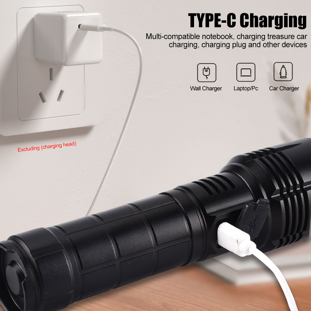 ไฟฉาย LED อัลตร้าไวโอเลต 365NM 30W สว่างพิเศษ พร้อมแบตเตอรี่ 26650 ชาร์จ USB ราคา ถูกที่สุด ดีลบีเคเค แกลเลอรีภาพที่ 4