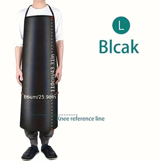 ผ้ากันเปื้อนหนัง Pvc กันน้ําและกันน้ํามันระดับพรีเมียม - ทนทาน คราบสําหรับเชฟ, Gardeners, Bakers, Artists & Baristas - สีดํา/น้ําตาล