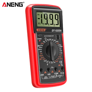 ANENG One Set DT9205A มัลติมิเตอร์แบบดิจิตอล, ช่วงอัตโนมัติพร้อมความต้านทานกระแสไฟ AC/DC Capacitance และการทดสอบทรานซิสเตอร์พร้อมฟังก์ชั่น NCV