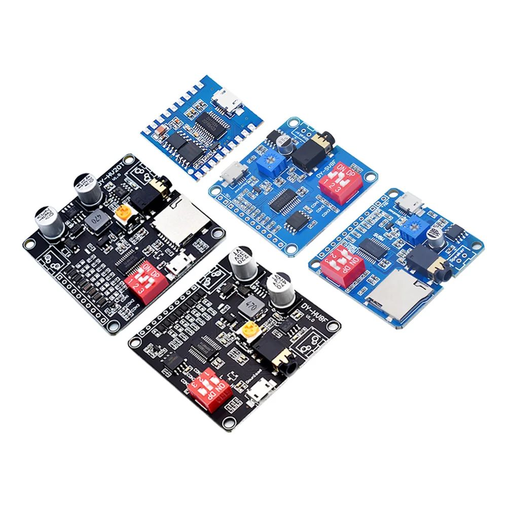 Dy-hv8f DY-HV20T Voice Playback โมดูลบอร์ด MP3 เครื่องเล่นเพลง 10W 20W 12V 24V Playback Serial Control DIY อิเล็กทรอนิกส์สําหรับ Arduino