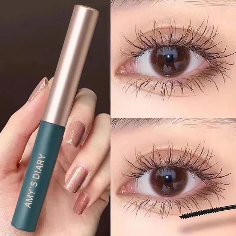 มาสคาร่าบางเฉียบไม่เลอะง่ายมาสคาร่าธรรมชาติหนาและติดทนนาน Not easy to smudge thick and slim mascara