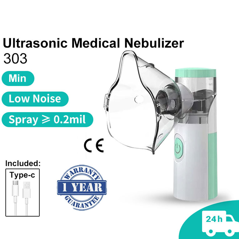 Leoyelv แบบพกพา Ultrasonic Mini Nebulizer เครื่องตาข่าย Nebulizer 2 หน้ากากสําหรับ Asthma เด็กผู้ใหญ