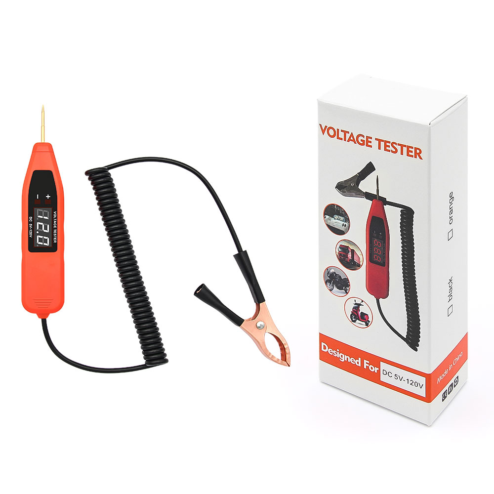 5-120V LCD ปากกาทดสอบแรงดันไฟฟ้าแบบดิจิตอลสําหรับรถยนต์และรถจักรยานยนต์ – เครื่องมือวินิจฉัย Power Probe ราคา ถูกที่สุด ดีลบีเคเค แกลเลอรีภาพที่ 8