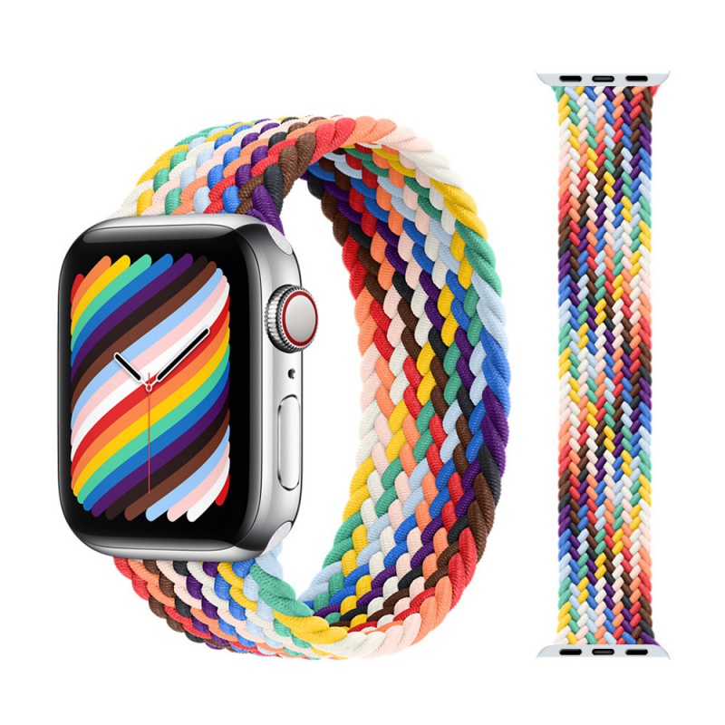 สายรัดยางยืดแบบถัก เหมาะสําหรับ iwatch8/7/6/5/4/3/2/1 สาย 41MM/45MM/44MM/40MM
