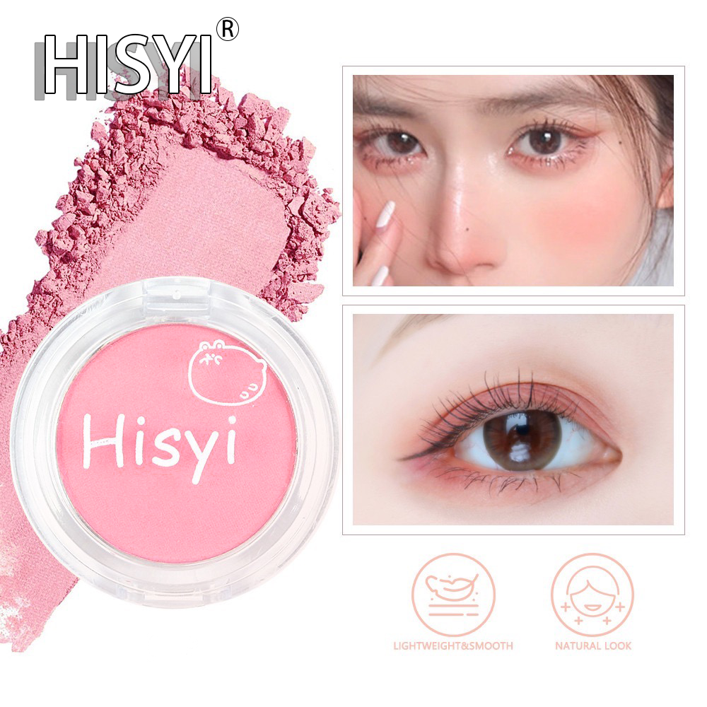 HISYI บลัชออนกันน้ำแมตต์ – สีเดียว, ติดทนนาน, เป็นมิตรกับผิว, หลายเฉด, ใช้ได้ทั้งชายและหญิง
