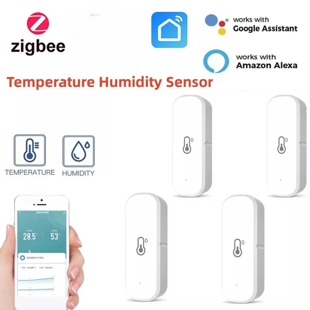 เซ็นเซอร์ความชื้น WiFi 4 ชิ้น Tuya Cozylife เครื่องวัดความชื้นในร่ม APP Monitor
