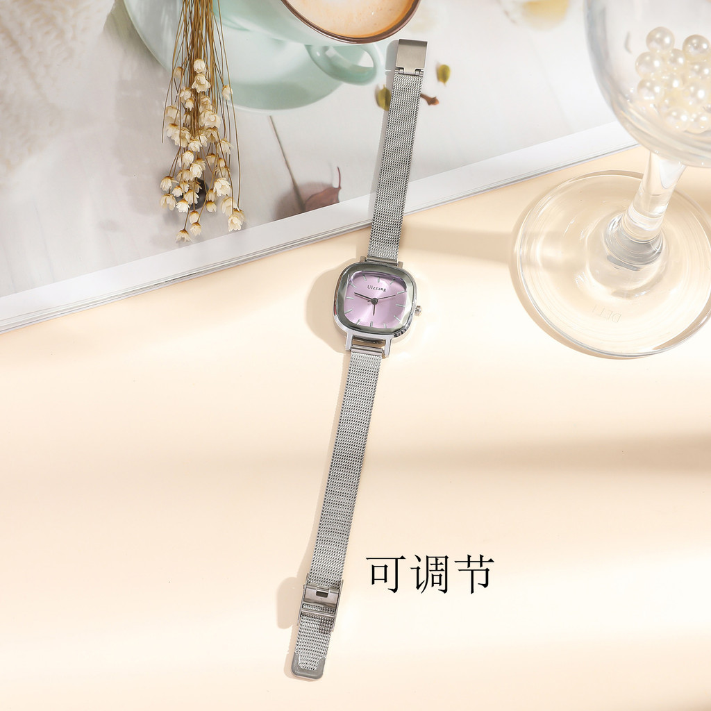 นาฬิกาข้อมือควอทซ์ลําลอง แต่งตาข่าย ขนาดเล็ก กันน้ํา คุณภาพสูง แบบเรียบง่าย สไตล์เกาหลี สําหรับผู้หญิง - รูปที่ 5