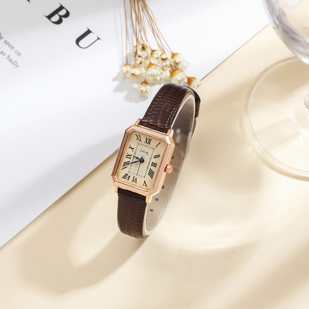 สินค้าใหม่นาฬิกาโรมัน Niche Simple เวอร์ชั่นเกาหลี All-Match ประณีต Niche High-End Retro สุภาพสตรีนาฬิกาผู้หญิง